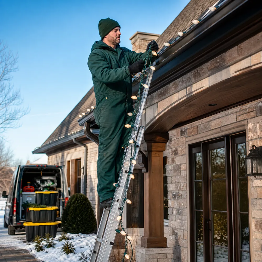 Christmas light maintenance and takedown
